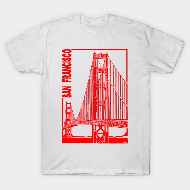 San Francisco-Golden Gate  Bridge T-Shirt by NewSignCreation